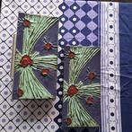 Vintage keramiek set: deurgreep en plaquette, Antiek en Kunst, Ophalen of Verzenden