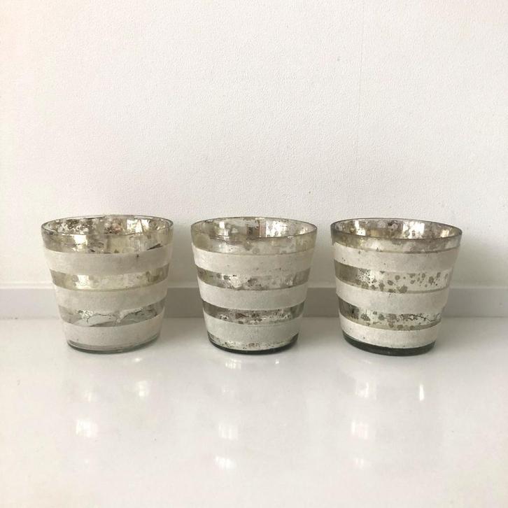 Rivièra Maison Waxinelichten Set van 3, Huis en Inrichting, Woonaccessoires | Kandelaars en Kaarsen, Gebruikt, Kandelaar, Minder dan 25 cm