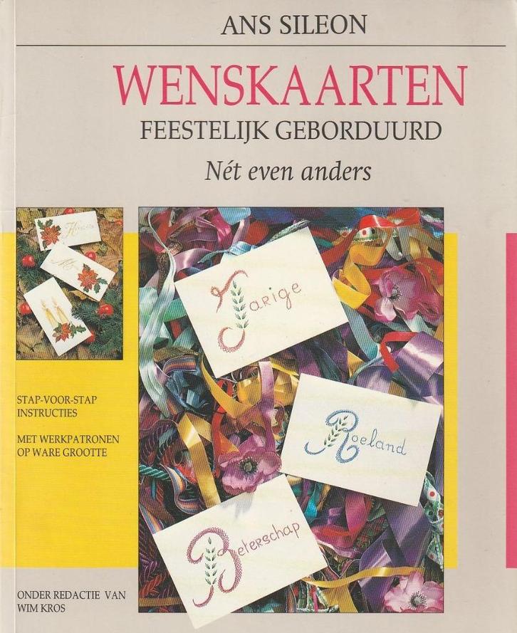 Wenskaarten feestelijk geborduurd, Nét even anders, Hobby en Vrije tijd, Borduren en Borduurmachines, Nieuw, Patroon, Ophalen of Verzenden