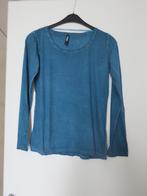 COLOURS T-SHIRT TURQUOISE S VALT RUIM, Kleding | Dames, Nieuw, Lange mouw, Verzenden, Blauw