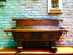Antiek uniek koetsbankje klepbankje bank kist koets ca. 1730, Ophalen