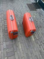 Oranje Samsonite reiskoffers groot/middel, Gebruikt, Hard kunststof, Slot, 55 cm of meer