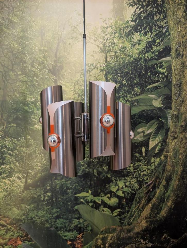 Space age tube lamp - Polam Bielsko Biato, Huis en Inrichting, Lampen | Hanglampen, Zo goed als nieuw, Minder dan 50 cm, Ophalen of Verzenden