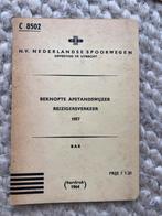 Beknopte Afstandswijzer reizigersverkeer 1964 incl kaart, Ophalen of Verzenden, Zo goed als nieuw, Trein, Kaart of Prent