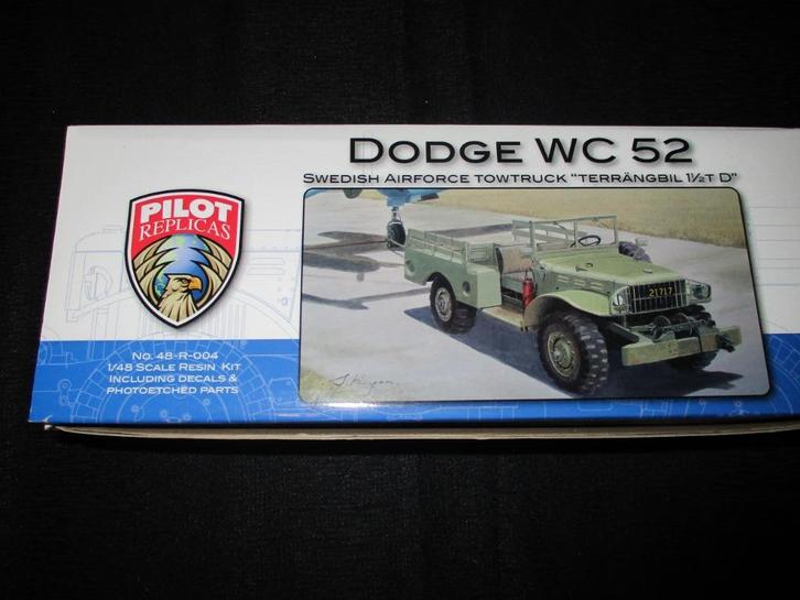 D-520,PILOT REPLICAS 1-48,NO,48-R-004,Dodge WC52 Jeep, Hobby en Vrije tijd, Modelbouw | Auto's en Voertuigen, Nieuw, Verzenden