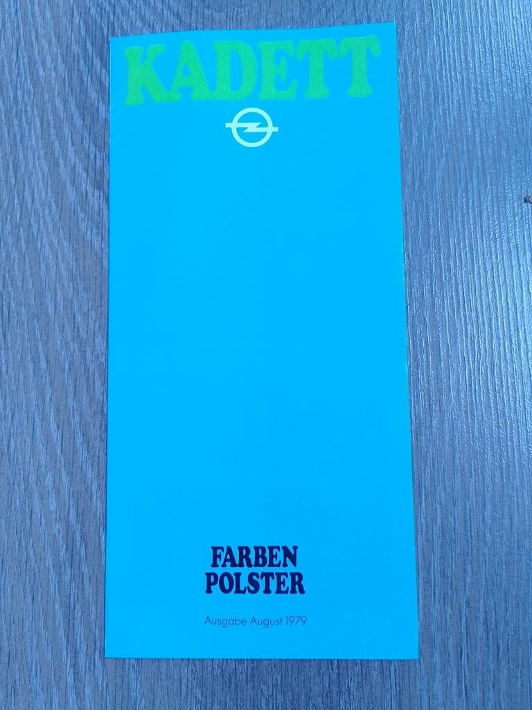 Opel Kadett D kleuren en bekleding 1979, Boeken, Auto's | Folders en Tijdschriften, Ophalen of Verzenden, Nieuw, Opel