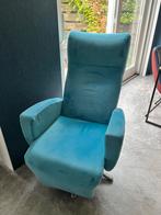 Gratis Turquoise Relaxstoel (Defect), Huis en Inrichting, Fauteuils, Ophalen, Gebruikt, Metaal, 75 tot 100 cm