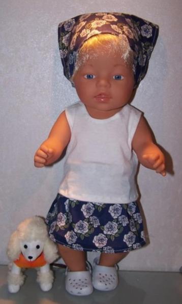poppenkleertjes babypop born 43cm (rok setje ) beschikbaar voor biedingen