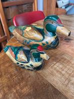 Houten decoratieve eenden set, Antiek en Kunst, Kunst | Beelden en Houtsnijwerken, Ophalen of Verzenden