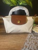 Longchamp Le Pliage Cuir Mini- Nieuw, Ophalen of Verzenden, Nieuw, Wit, Handtas