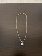 Echt zilveren ketting met strass steentje, Ophalen of Verzenden, Zo goed als nieuw, Zilver, Met strass