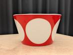 Polkadot stippen schaaltje rood met witte stippen!, Keramiek, Ophalen of Verzenden, Overige stijlen, Schaal of Schalen
