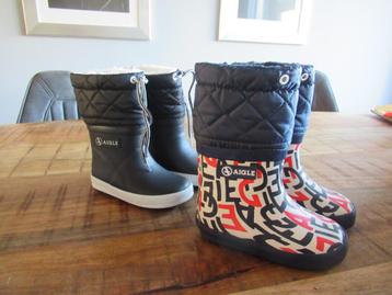 Aigle gevoerde regen winterlaars maat 22 en 23 snowboots beschikbaar voor biedingen
