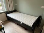 Eenpersoonsbed - Zwart Hout, Huis en Inrichting, Ophalen, 90 cm, Eenpersoons, Zwart