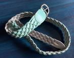 Mintgroene, groene, gevlochten riem, damesriem; 100 x 3 cm, Ophalen of Verzenden, Zo goed als nieuw, Overige kleuren, 100 cm of meer