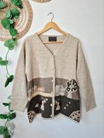 Vintage geborduurd cottage wolmix vest L/XL, Kleding | Dames, Vintage, Ophalen of Verzenden, Zo goed als nieuw, Maat 46/48 (XL) of groter