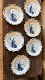 Delfts blauwe borden, blauw servies kopjes, kannen, Antiek en Kunst, Ophalen