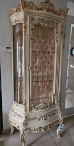 Vitrinekast barokstijl, Huis en Inrichting, Kasten | Vitrinekasten, Ophalen, Gebruikt, Met deur(en), 50 tot 100 cm