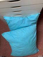2 grote blauwe kussens, Ophalen of Verzenden, Zo goed als nieuw, Blauw