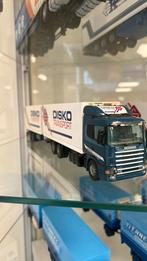 Scania 144 wipkar Disko transport, Hobby en Vrije tijd, Modelauto's | 1:50, Ophalen, Zo goed als nieuw, Bus of Vrachtwagen, Tekno