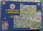 Jan van Haasteren 3 puzzels football, Ophalen, 500 t/m 1500 stukjes, Zo goed als nieuw