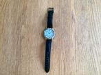 NIEUW horloge, nooit gedragen. Zwarte band. MOOI., Overige merken, Leer, Staal, Ophalen of Verzenden