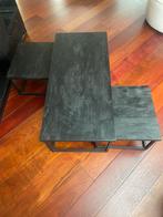 Salontafel set zwart - Whoon, 50 tot 100 cm, Rond, Ophalen of Verzenden, Zo goed als nieuw