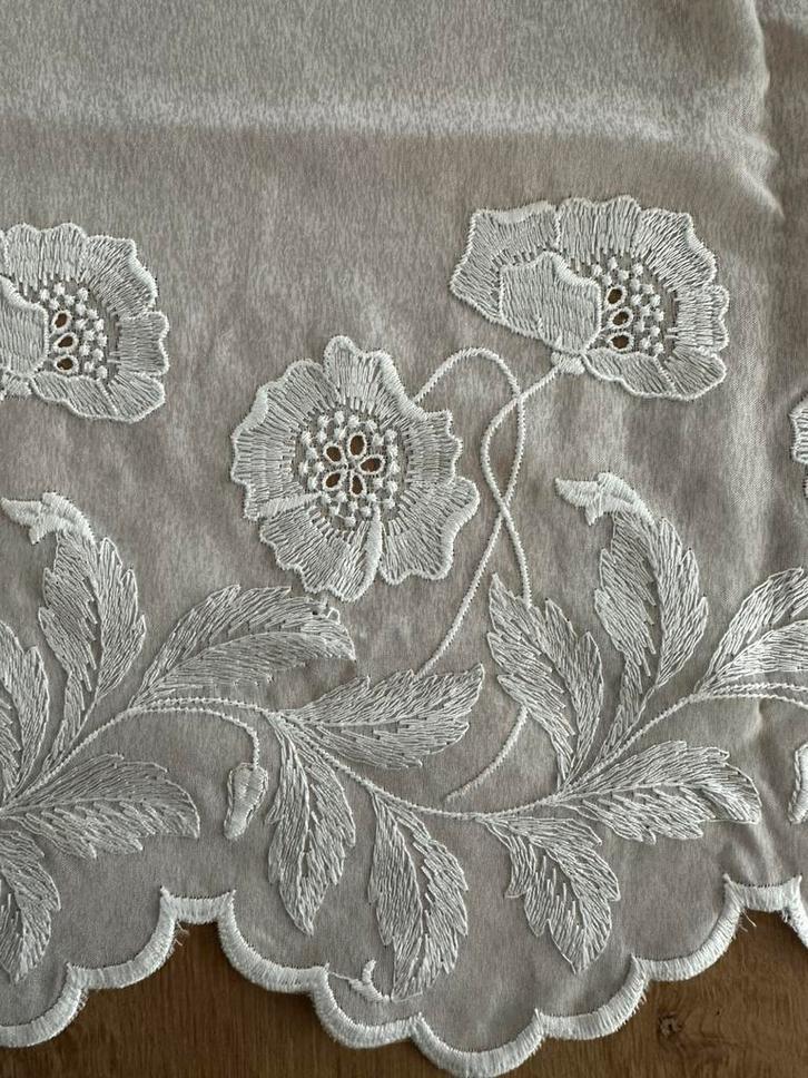 Vitrage valletje, Huis en Inrichting, Stoffering | Gordijnen en Lamellen, Zo goed als nieuw, 200 cm of meer, Wit, Ophalen of Verzenden