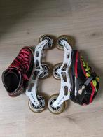 Skeelers 3 wielen frame en schoenen maat 38, Sport en Fitness, Skeelers, Ophalen, Gebruikt, Inline skates 4 wielen, Overige merken