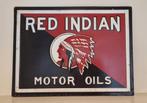 Indian, indiaan, wandbord, motor, metaal, biker, red, oil, Nieuw, Ophalen of Verzenden
