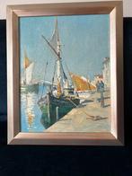 Willem Alexander Knip - Zuid-Europees havengezicht, Antiek en Kunst, Kunst | Schilderijen | Klassiek, Ophalen