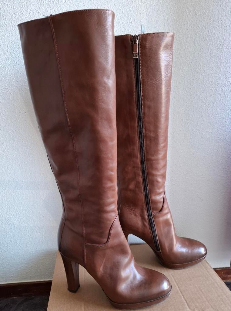 Alberto Fermani Bruine hoge Knielaarzen - Maat 37, Kleding | Dames, Schoenen, Bruin, Ophalen of Verzenden, Gedragen, Hoge laarzen