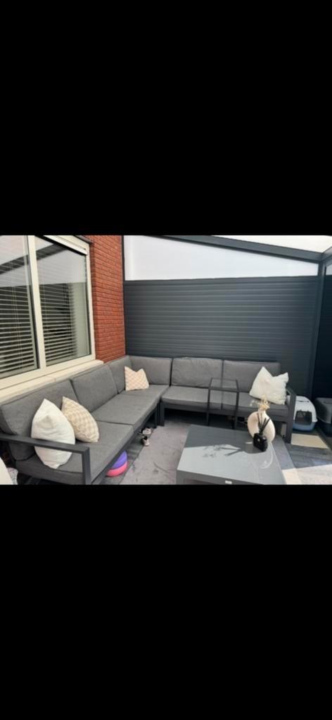 Mooie tuinset loungebank Bois de le Duc - Valkenswaard, Tuin en Terras, Tuinsets en Loungesets, Gebruikt, Loungeset, Kunststof