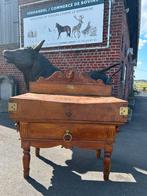 Unieke antieke kapblok 100 jaar oud met uniek kopstuk stier, Antiek en Kunst, Ophalen