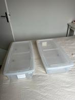 2x Onderbed Opbergboxen 35L, Huis en Inrichting, Woonaccessoires | Kisten, Ophalen, Kunststof, Gebruikt, 50 tot 100 cm
