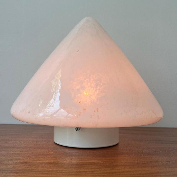 jaren 60 70 Hala wandlamp tafellamp piramide Murano glas, Huis en Inrichting, Lampen | Tafellampen, Gebruikt, Minder dan 50 cm