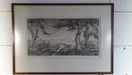 Ets Toon de Jong, Basiliek St. Jan uit 1948 in lijst. S36, Antiek en Kunst, Kunst | Etsen en Gravures, Ophalen of Verzenden