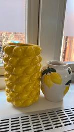 Gele vaas/ vazen citroenen, Geel, Aardewerk of Porselein, Nieuw, Ophalen of Verzenden