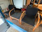 2 vintage design stoelen ontvangststoelen KEMBO zwart chroom, Huis en Inrichting, Fauteuils, Gebruikt, Ophalen of Verzenden, Metaal