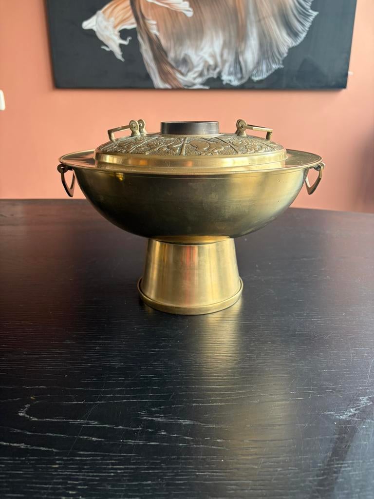 Antieke Chinese koperen hot pot – Vuurpot / Shabu-Shabu pot, Antiek en Kunst, Antiek | Koper en Brons, Ophalen of Verzenden