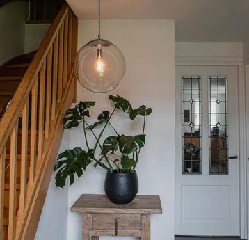 Hanglamp glazen bol ~ Qazqa ~ glas 40 cm design  beschikbaar voor biedingen