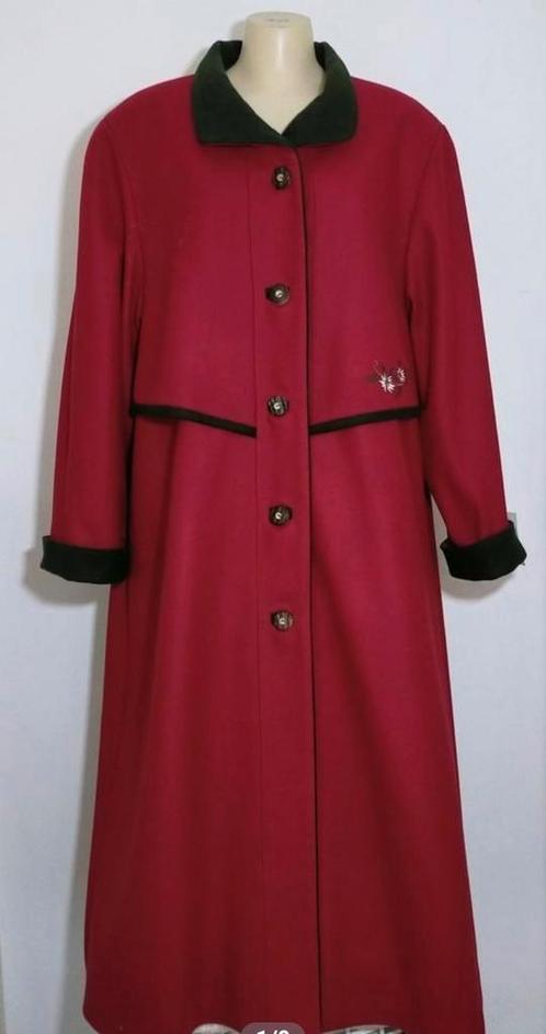 Donkerrode Oostenrijkse lange mantel van Ursl Trachten, Kleding | Dames, Jassen | Winter, Nieuw, Maat 46/48 (XL) of groter, Rood