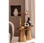 Bijzettafel goud, Minder dan 55 cm, Gebruikt, Metaal of Aluminium, Rond