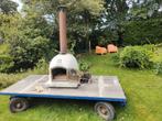Pizzaoven hout met leuk aanhangertje, Tuin en Terras, Ophalen, Zo goed als nieuw