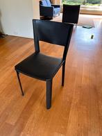 6 stuks Fasem S91 eetkamerstoelen, Huis en Inrichting, Stoelen, Ophalen, Zwart, Design, Leer