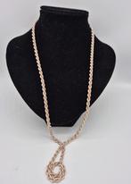 Lange Zilveren Koord Ketting 925 80cm, Sieraden, Tassen en Uiterlijk, Kettingen, Verzenden, Zo goed als nieuw, Zilver, Zilver