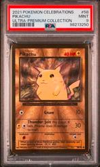 Gezocht: Pokemon Celebrations Gold Metal Pikachu PSA 9, Ophalen of Verzenden, Zo goed als nieuw, Losse kaart, Foil