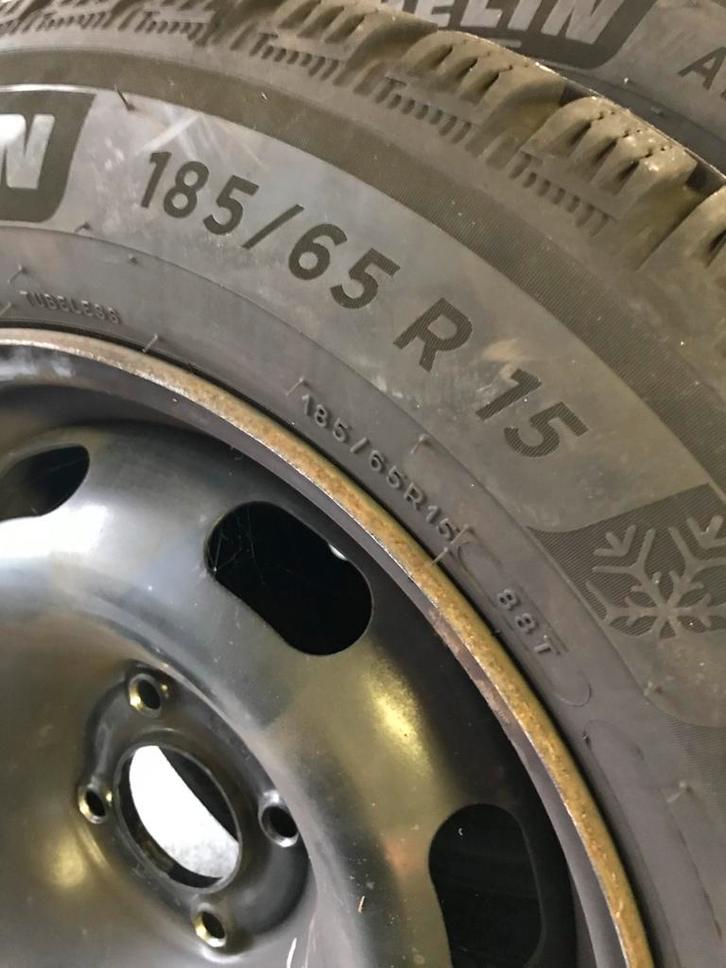 2x Michelin Alpin 6 185/65 R15 88T Winterbanden met Velg, Auto-onderdelen, Banden en Velgen, Banden en Velgen, Winterbanden, 15 inch