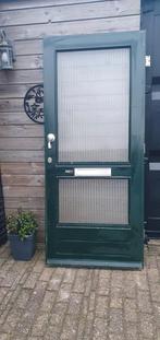 Hardhouten Voordeur  hxbxd 2.11x 92 x 4 cm, Gebruikt, Ophalen of Verzenden, 200 tot 215 cm, Glas