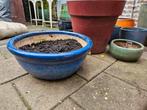 Buitenpotten geglazuurd, Tuin en Terras, Bloempotten, Rond, Ophalen of Verzenden, Aardewerk, Minder dan 40 cm
